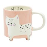 Animal Cat Mug with Legs Pink 10cm 