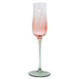 Tulip Champagne Glass Pink & Green 22cm 