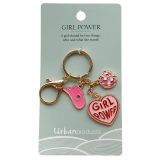 Girl Power Keyring Pink 12cm 