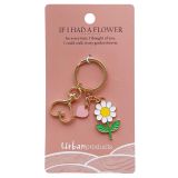 If I had a Flower Keyring Yellow & White