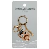 Congratulations Keyring Black 12cm 