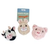 Squeaker Animal Ball Dog Toy Beige, Pink