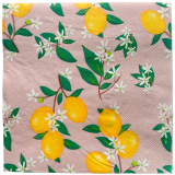 Lemon Delicious Napkins Pink 33x33cm S/2