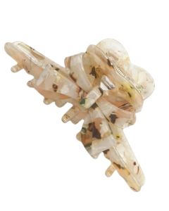 Marble Bow Claw Clip Green & Beige 