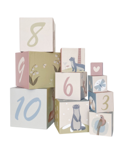 Deer Stacking Cubes Activity Toy Blue & 