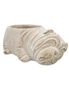 Fable Bulldog Planter Bisque 21cm 