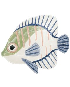 Reef Fish Trinket Dish White & Green 25c