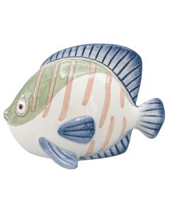 Reef Fish Ornament White & Green 16cm 