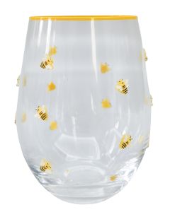 Kaya Bee Stemless Glass Yellow 12cm 