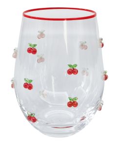 Kaya Cherry Stemless Glass Red 12cm 