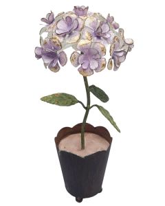 Hydrangea Floral Stand Purple 25cm 