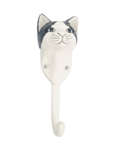 Cat Wall Hook Black & White 14cm 