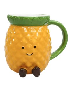 Penny Pineapple Friends Mug Yellow 10cm 
