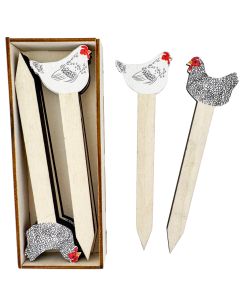 Chicken Design Plant Markers Gift Box Bl