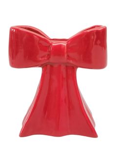 Bow Vase Red 11cm 
