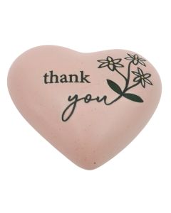 Thank you Heart Stone Pink 8cm 