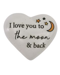 I love you Heart Stone White 8cm 