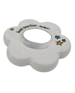 Best Teacher Ever Daisy Tealight Holder 