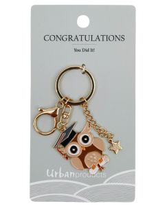 Congratulations Keyring Black 12cm 