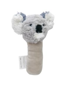 Curly Koala Soft Rattle Grey 13cm 