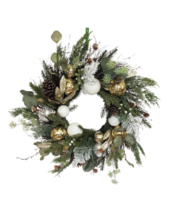 Sale Eucalypt Wreath Gold 66cm 