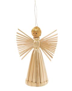 Straw Angel Hanging Decoration Natural &