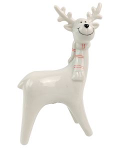 Cute Reindeer Decoration White 19cm 