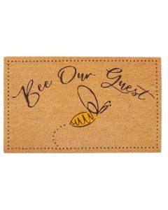 Bee our Guest Doormat Black & Yellow 45x