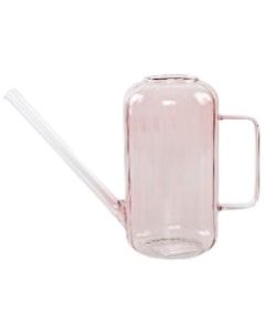 Glass Watering Can Pink 18cm 