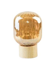 Oval Globe LED Light Amber & Clear 19cm 