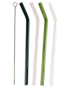 Bebe Glass Straws Colourful 20cm S/4